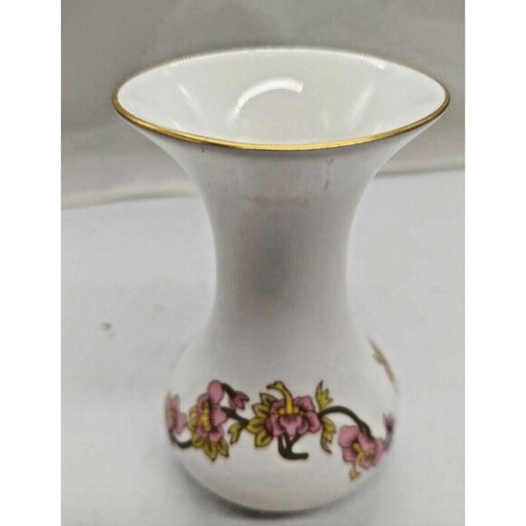 Aristocrat England Fine Bone China Hand Painted Bud Vase 4 1/4" - Picture 8 of 12